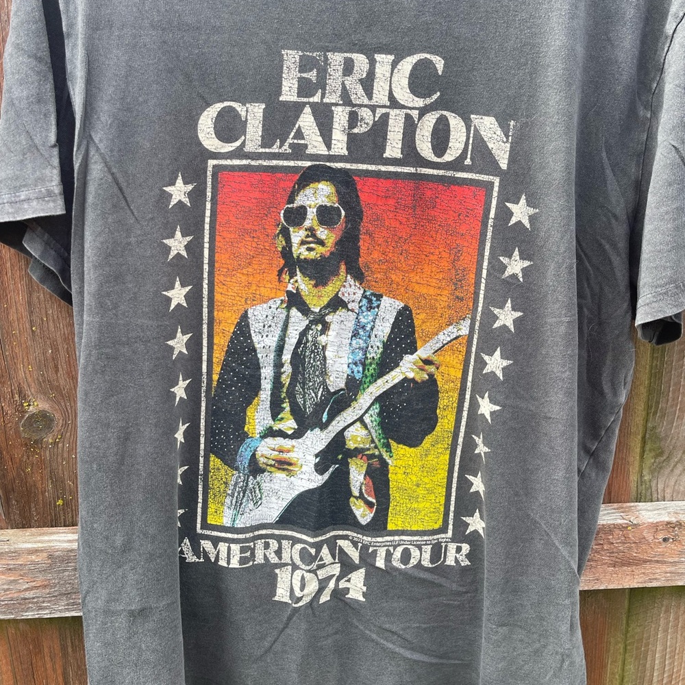 Lee Eric Clapton American Tour 1974 Tee - Black